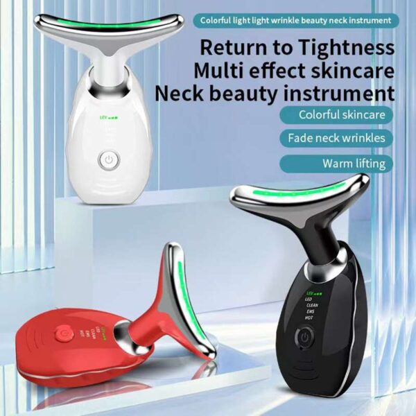 7-color light wave vibration neck beauty instrument