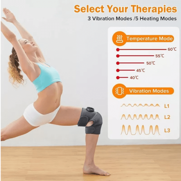 Electric Heating Vibration Knee Brace Leg Therapy Massager - Image 6