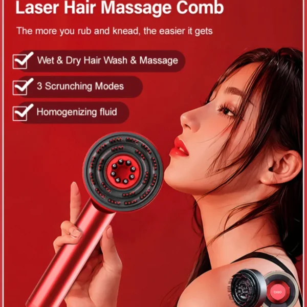 Portable Hair Massage Comb Laser Comb Hair Loss Reduction Massage Relaxing Scalp Home Use