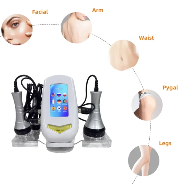 3 in 1 40K Ultrasonic Body Sculpting Machine for Body Slimming Firming Lifting Massage Home Massage Facial Care Beauty Tool - Image 3