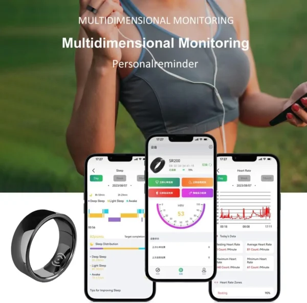 Sports Health Ring Intelligent Health Monitoring Easy to Wear And View Data At Any Time - Image 2